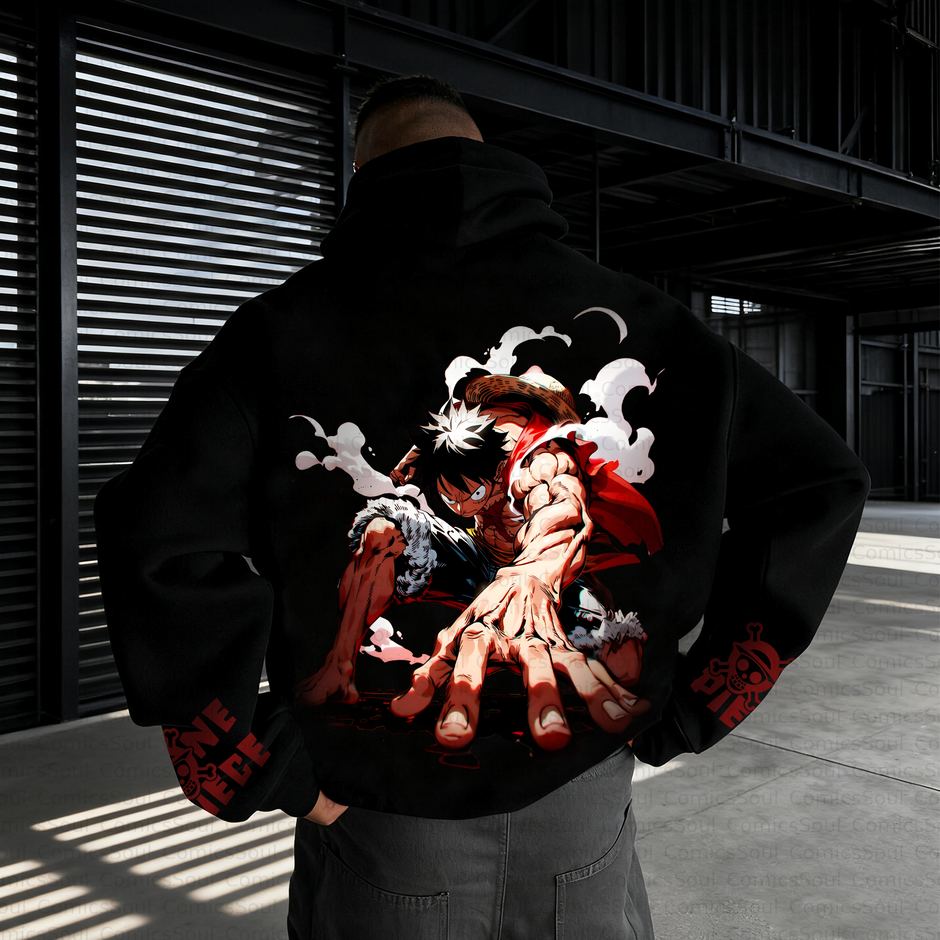 Unisex Anime Inspired Vintage Plush Hoodie