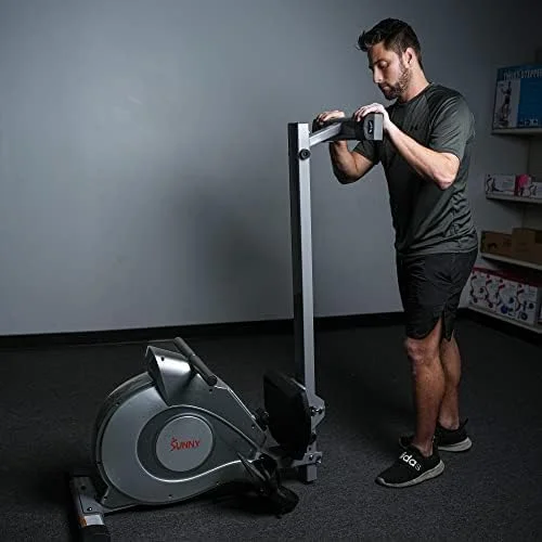 Sunny Health & Fitness 53.4" Extended Slide Rail Magnetic Rowing Machine Rower with Free SunnyFit App Membership - SF-RW5515 - Image 10