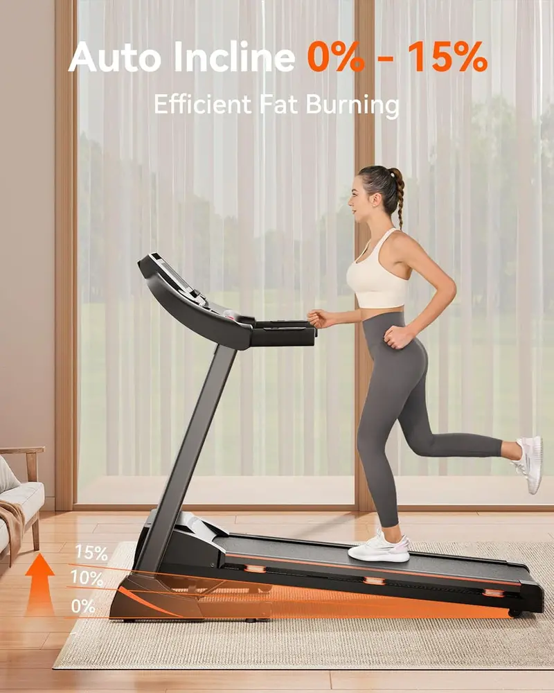 Foldable Home Treadmill With 3HP Motor, Auto Incline Adjustment And Bluetooth Connectivity - Image 2 Foldable Home Treadmill With 3HP Motor, Auto Incline Adjustment And Bluetooth Connectivity - Image 2