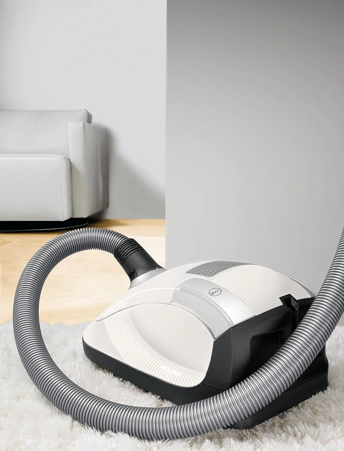 Pure Suction Powerline Canister Vacuum Cleaner, Lotus White