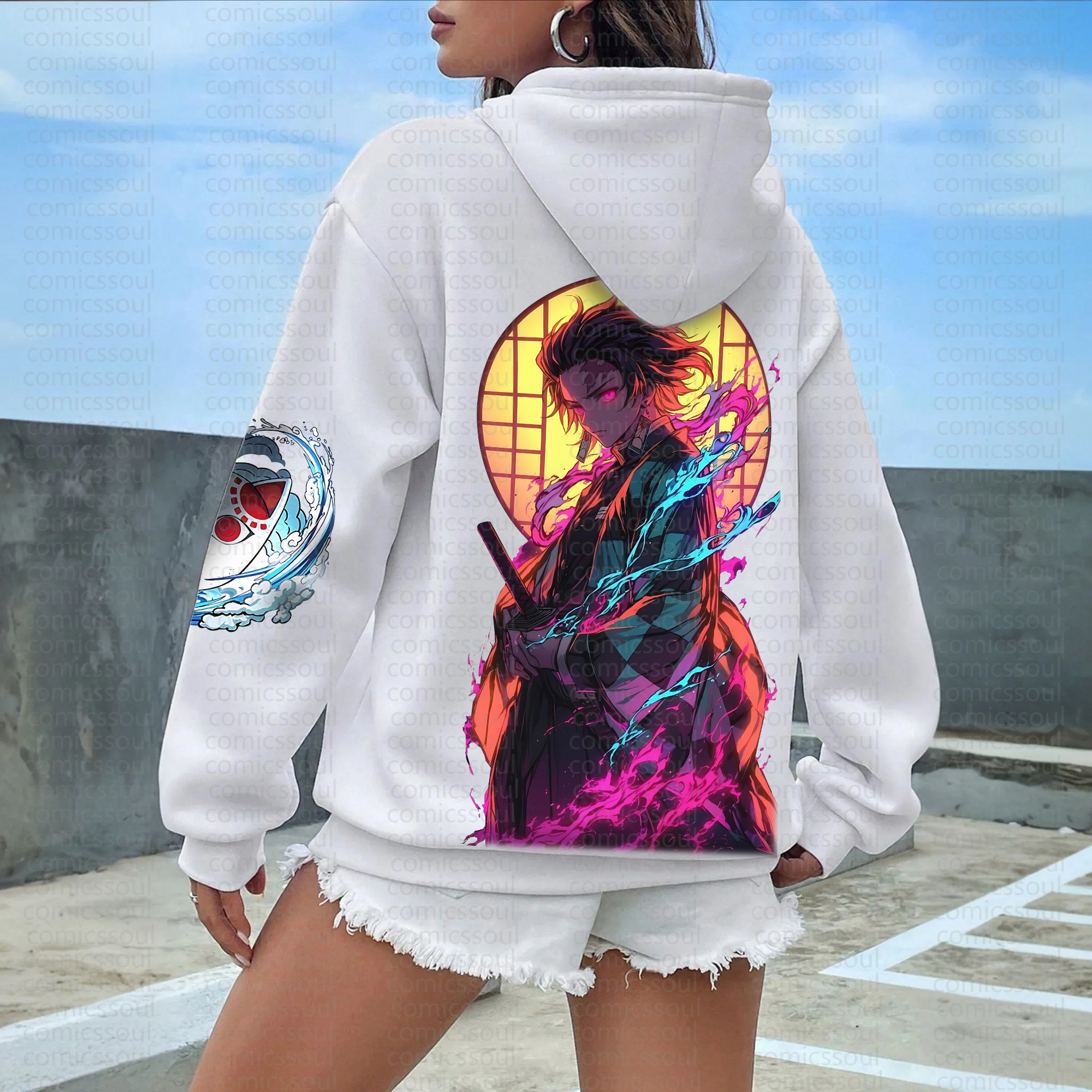 Unisex Anime Graphic Streetwear Vintage Hoodie丨Comicssoul