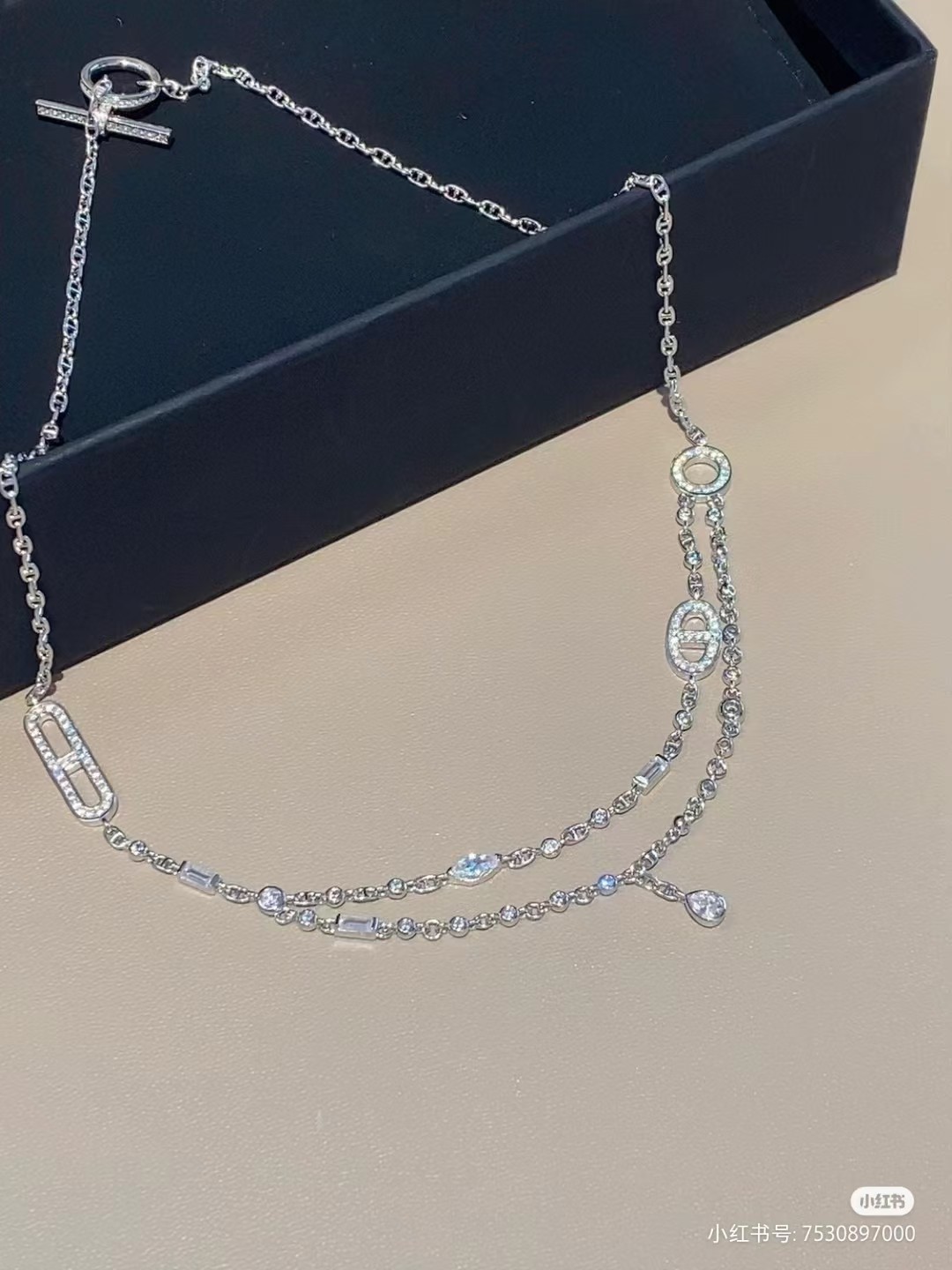 Hermes Pig Nose Teardrop Diamond Pendant Necklace - Original Replica Club
