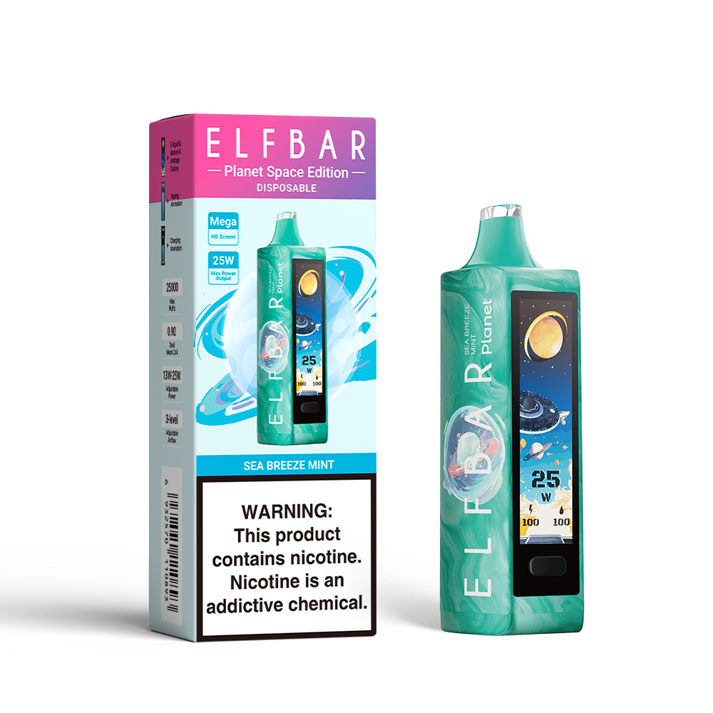 ELF BAR PLANET 25K cigarette électronique jetable rechargeable (toutes les saveurs)