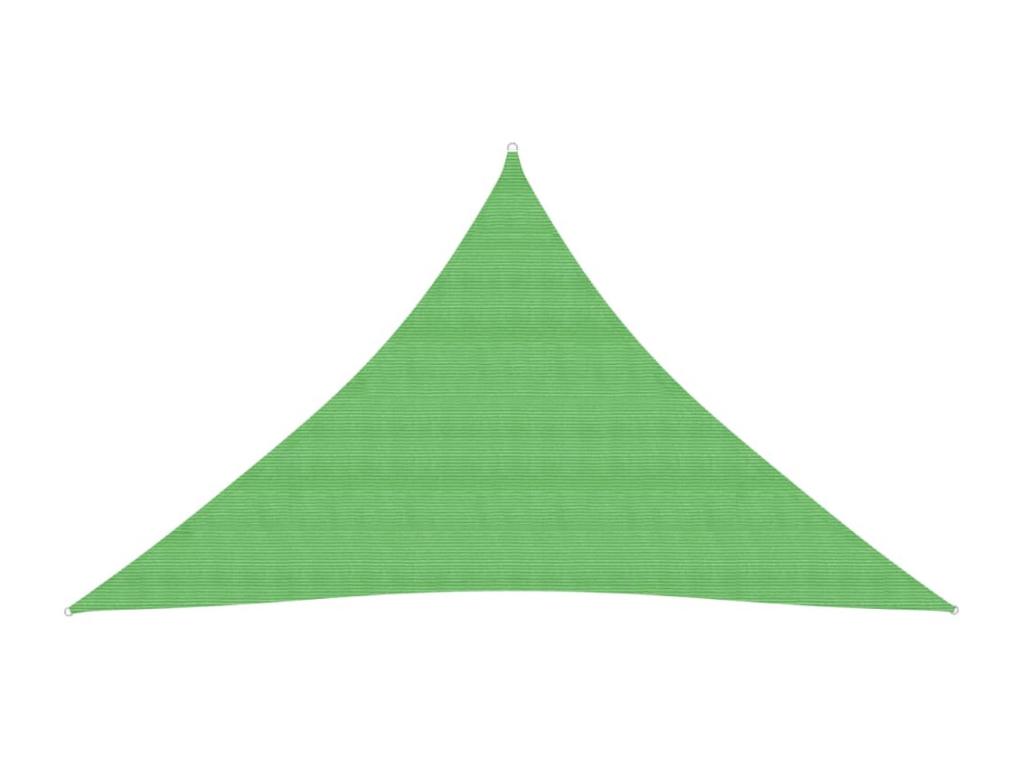Toldo de vela verde claro HDPE 160 g/m² 3x3x4,2 m