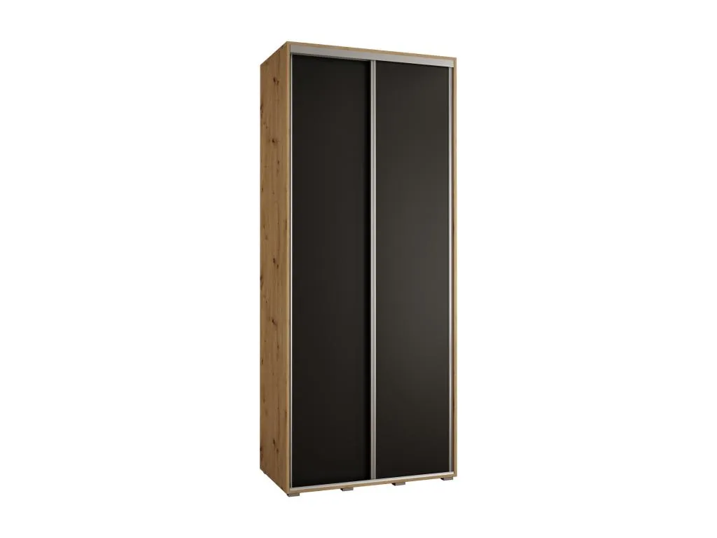 ARMARIO Casabellaes 1 DE PUERTAS CORREDERAS 235.2/120/45 2 puertas (Artisan/Negro/Plata) 78629KJDC