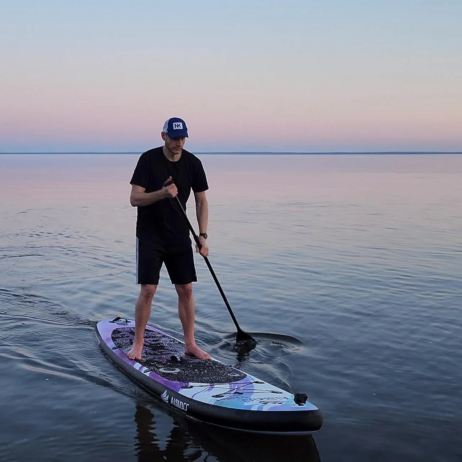 Inflatable wide SUP board with SUP carrying bag hand pump 10L waterproof bag