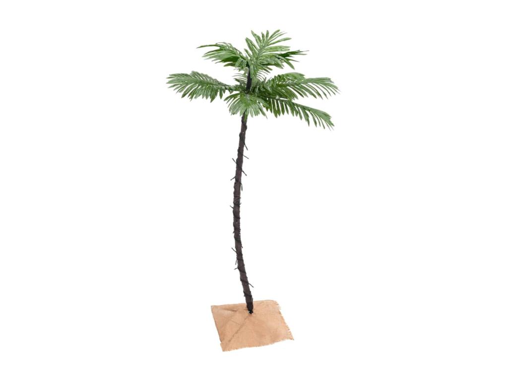 Palmera artificial con 72 LED blanco cálido 120 cm