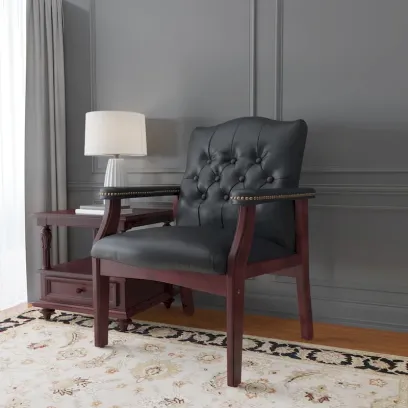 Classic Black Guest Chair by Boss