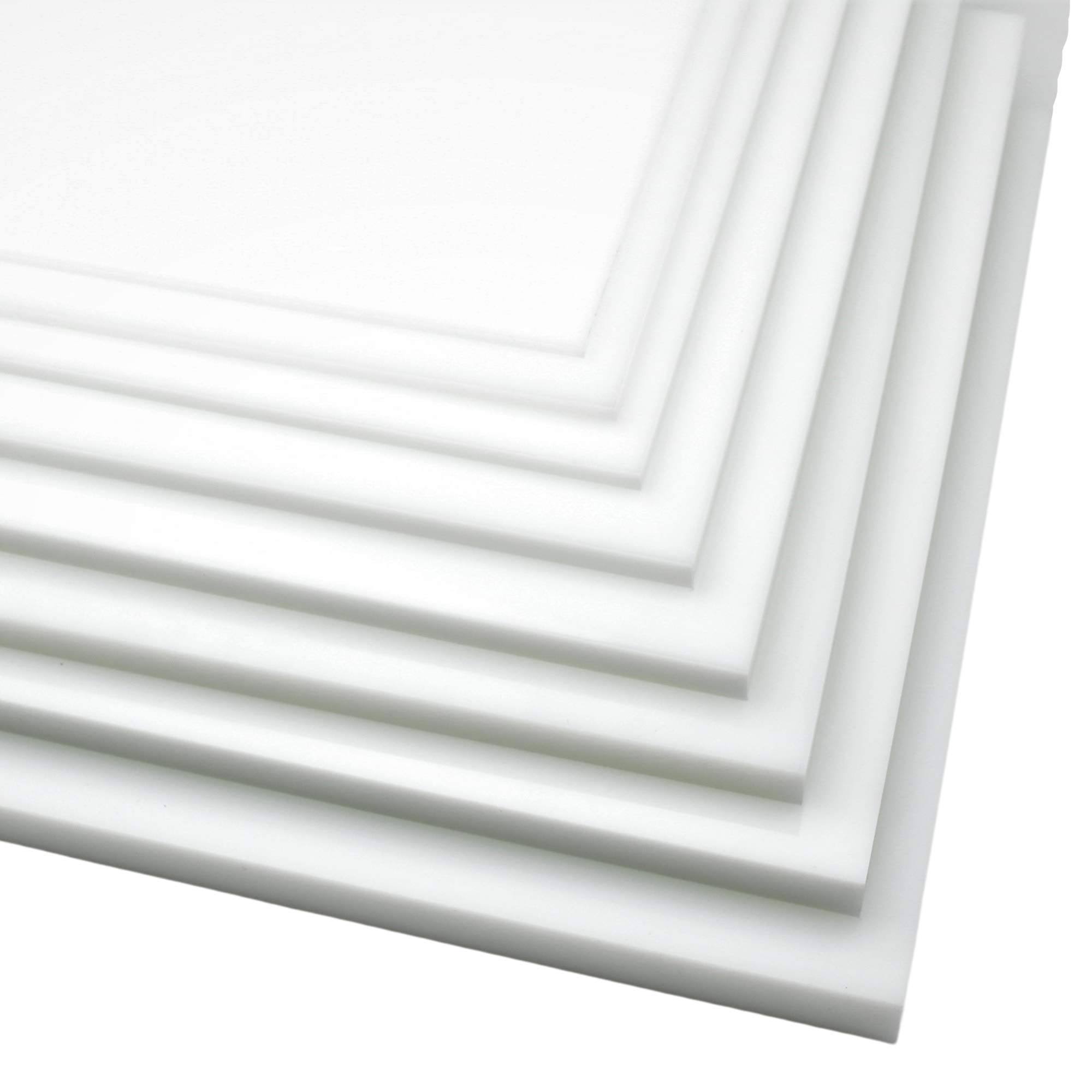 BuyPlastic Natural White HDPE Plastic Sheet 1/2 inch x 24 inch x 24 inch, High Density Polyethylene Board, Size: 24 x 24(24" X 24")