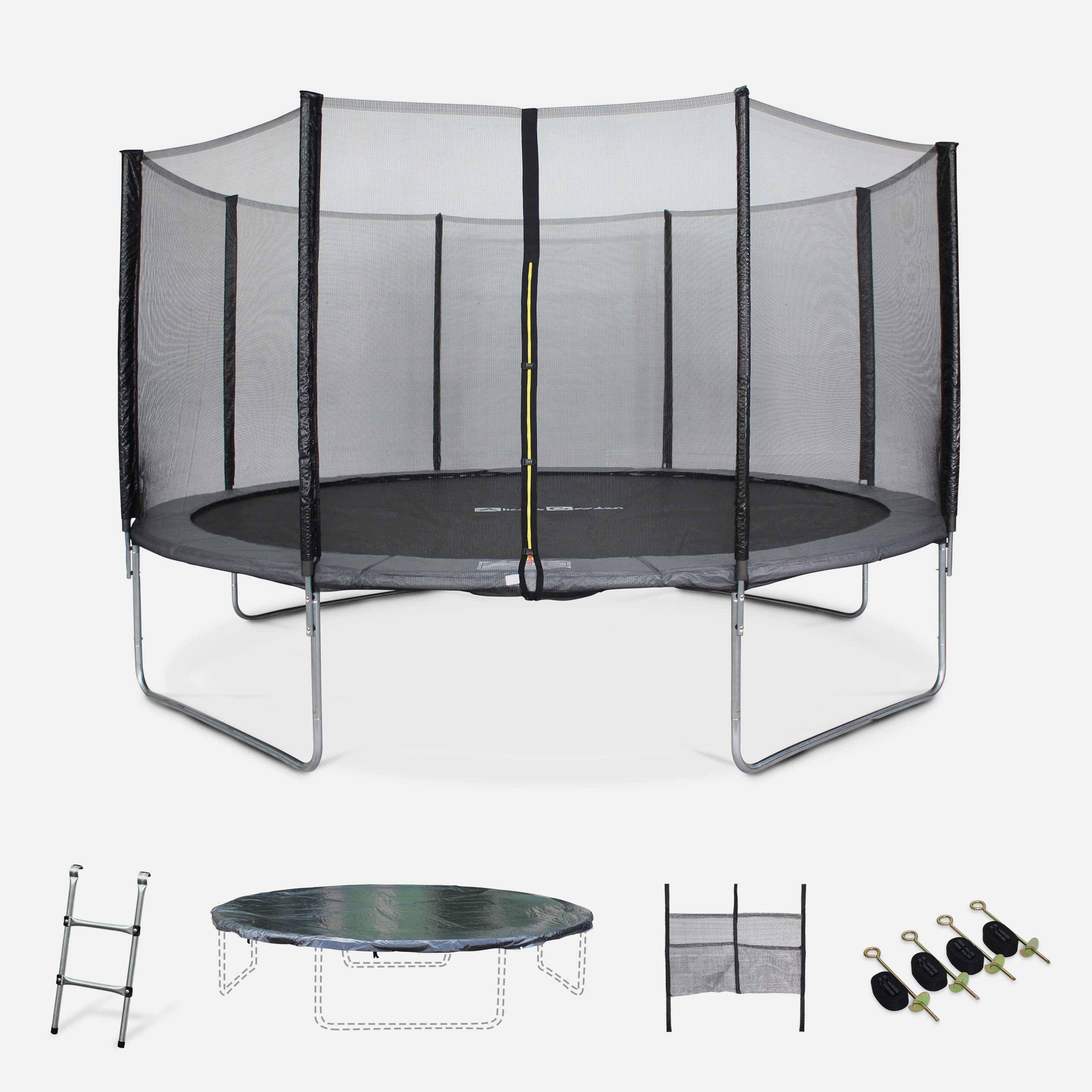 Venus XXL - Cama elástica con pack de accesorios, 430cm