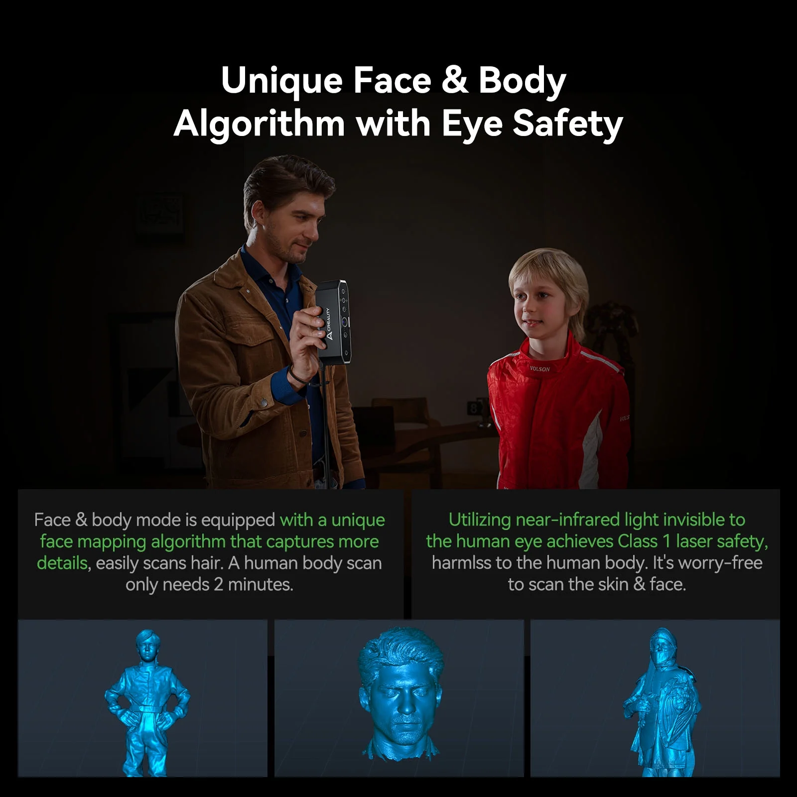 Creality CR-Scan Otter 3D Scanner Kit High Accuracy 0.02mm with 8 LED Infrared Lights 24 Bit Full-Color Scan, Noiseless, Sensitive Operation for Windows/macOS - Image 4