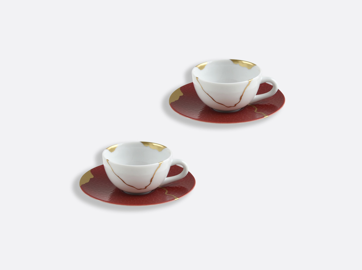 Coffret de tasses et soucoupes café 10 cl Rouge Empereur