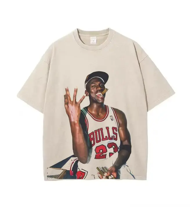 Chicago Bulls Printed Unisex Washed T-Shirt