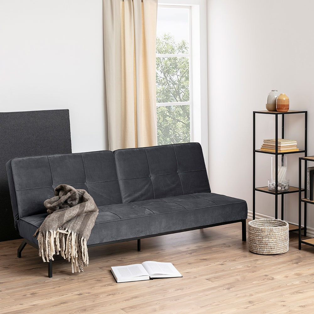 Lisomme Mika 2 zits bank donkergrijs