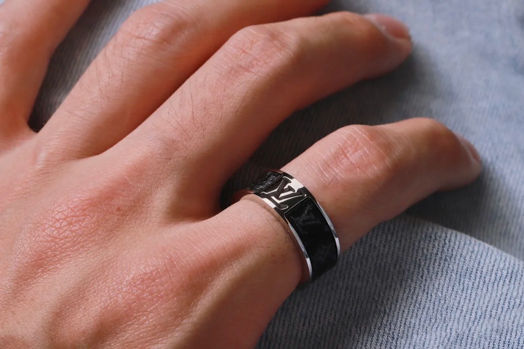 Louis Vuitton Black Leather Ring for Men - Original Replica Club