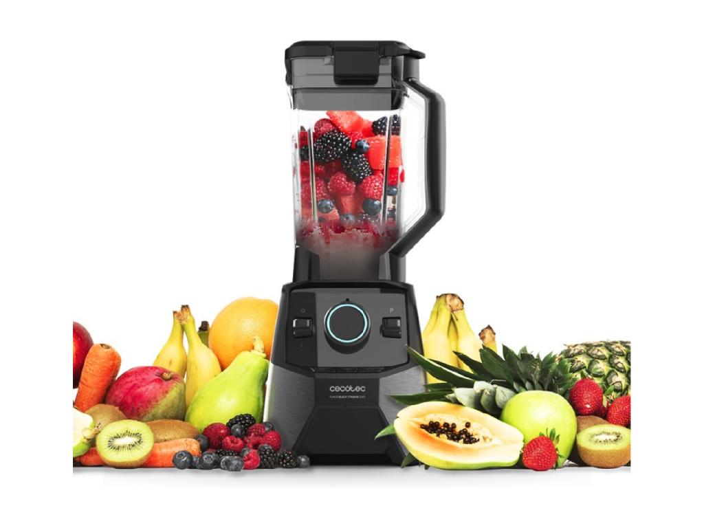 Batidora de Vaso Power Black Titanium 2600MAX Pro. 2600W de Máxima Potencia, 8 Hojas con Recubrimiento de Titanio Negro, 3 Programas y Jarra de Tritan de 2 Litros, Libre BPA