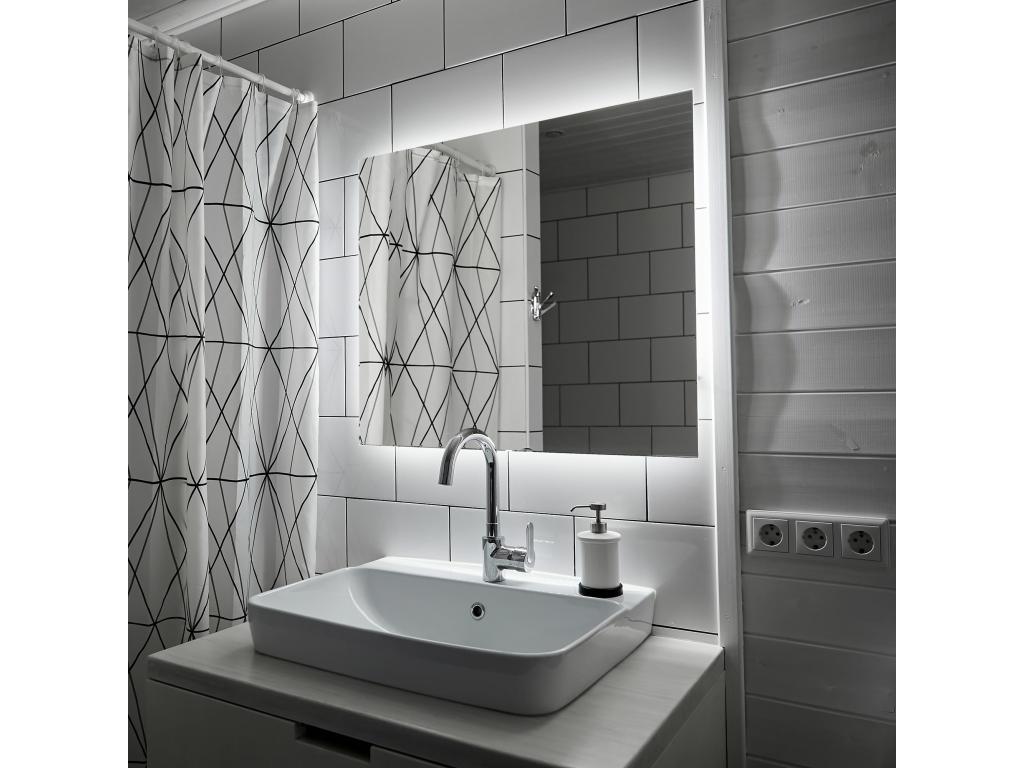 Espejo con luz LED para salón, dormitorio, 60 cm x 40 cm Luz neutra