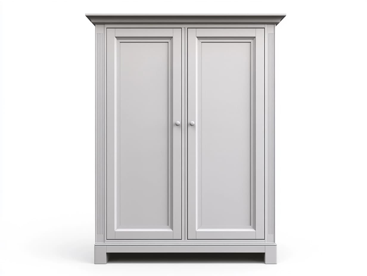 Armario de madera gris, 2 puertas