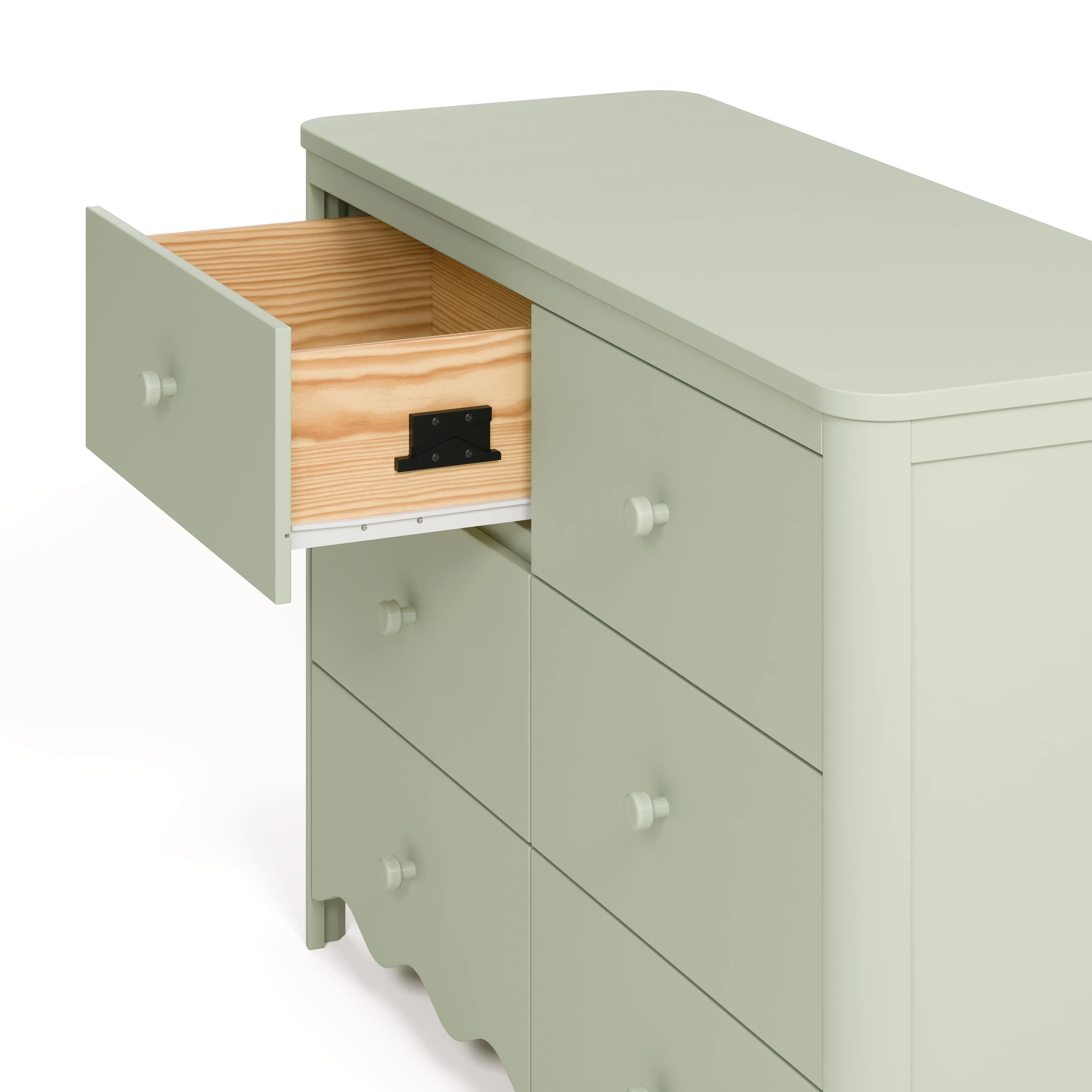 Storkcraft Casablanca 6 Drawer Nursery Dresser, Sage - Image 15