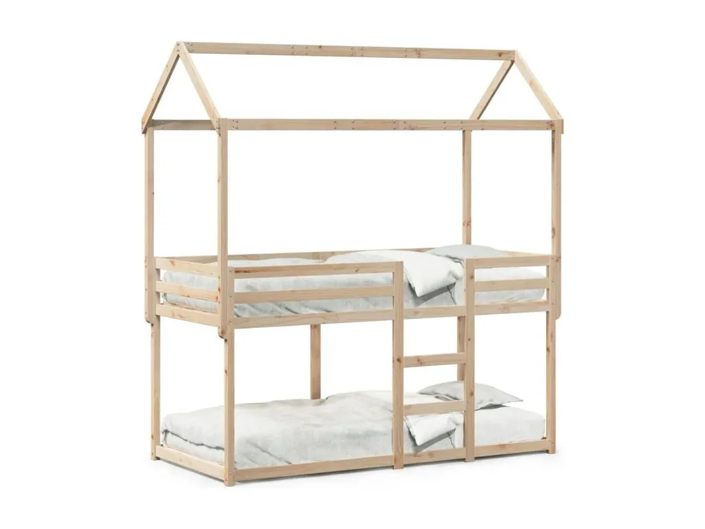 Cama litera con techo Luxmbls maciza de Luxmbls 90x200 cm XUGN53545