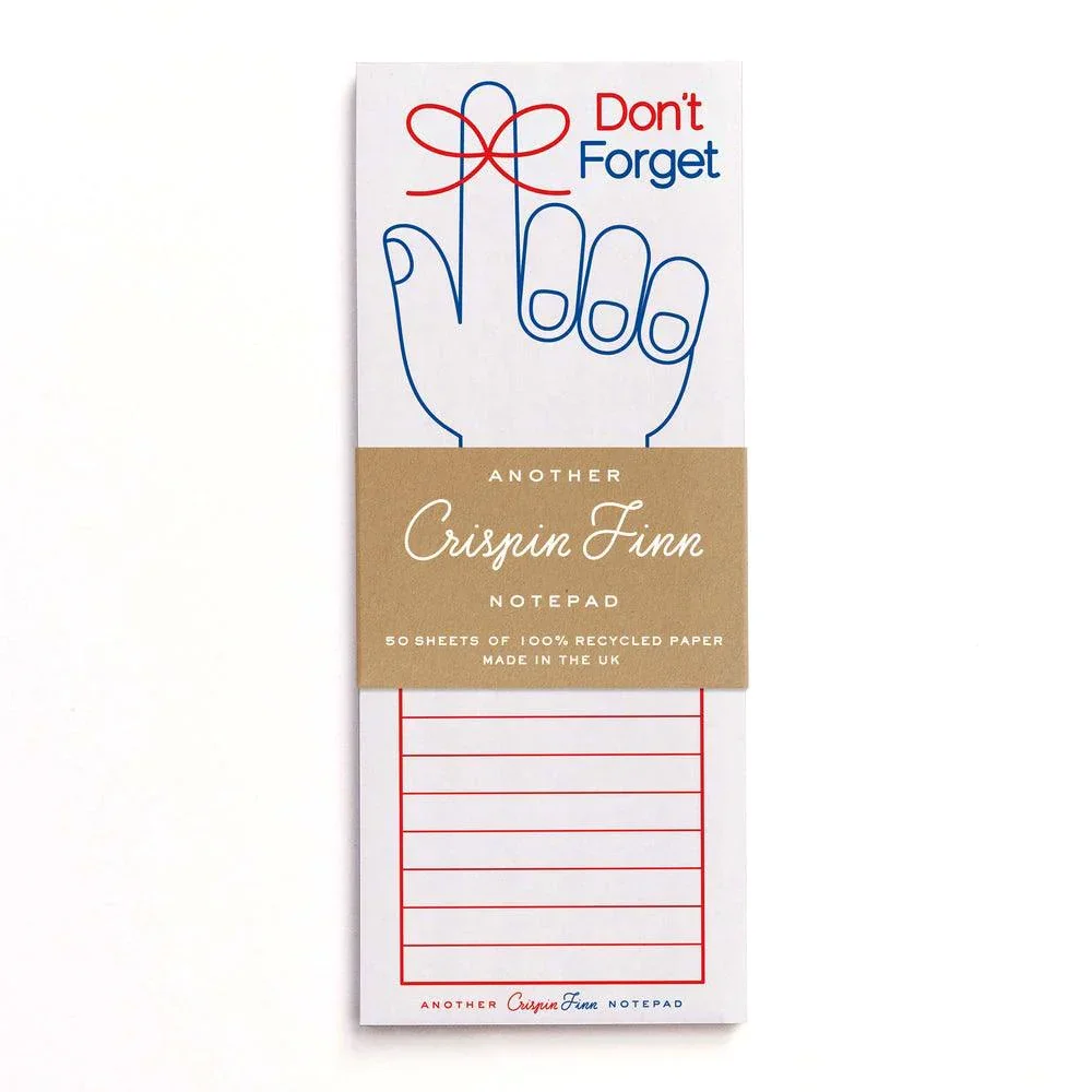 Crispin Finn Don't Forget Note Pad