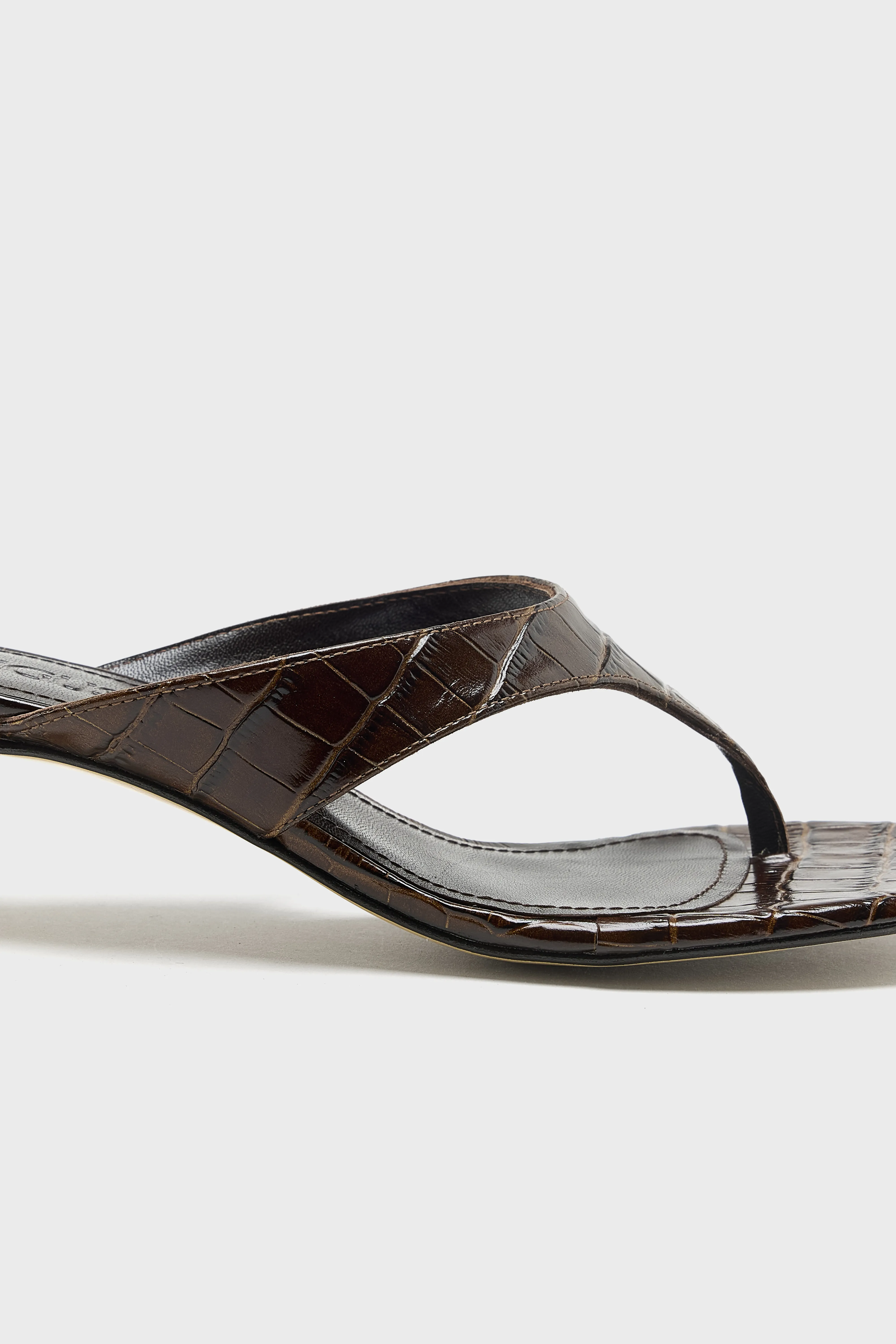 Bellerose Farah Croco Sandals  (261 / W / CHOCOLATE)