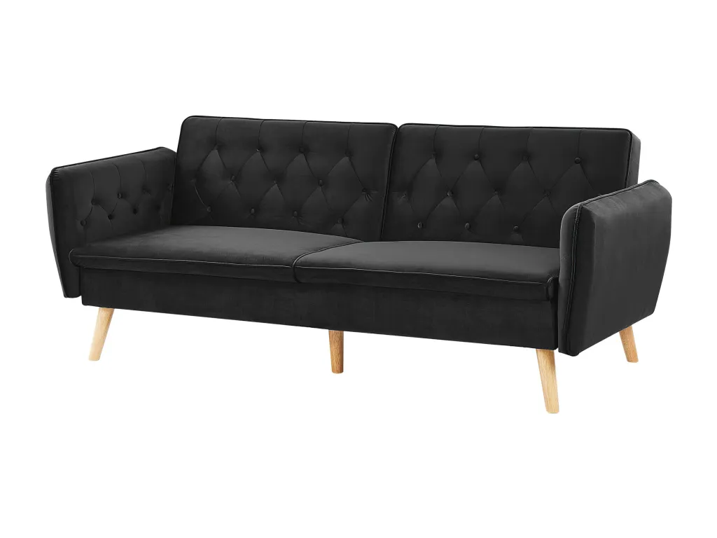 Sofá cama Decocasaes Negro Terciopelo gghq97040