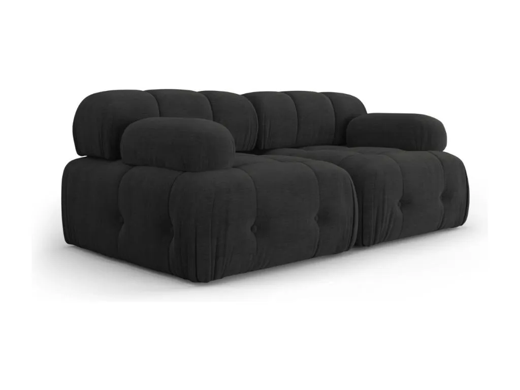 Patriciabaezcasa - Sofá modular Patriciabaezcasa 2 plazas de tejido estructural negro - 192x96x71cm