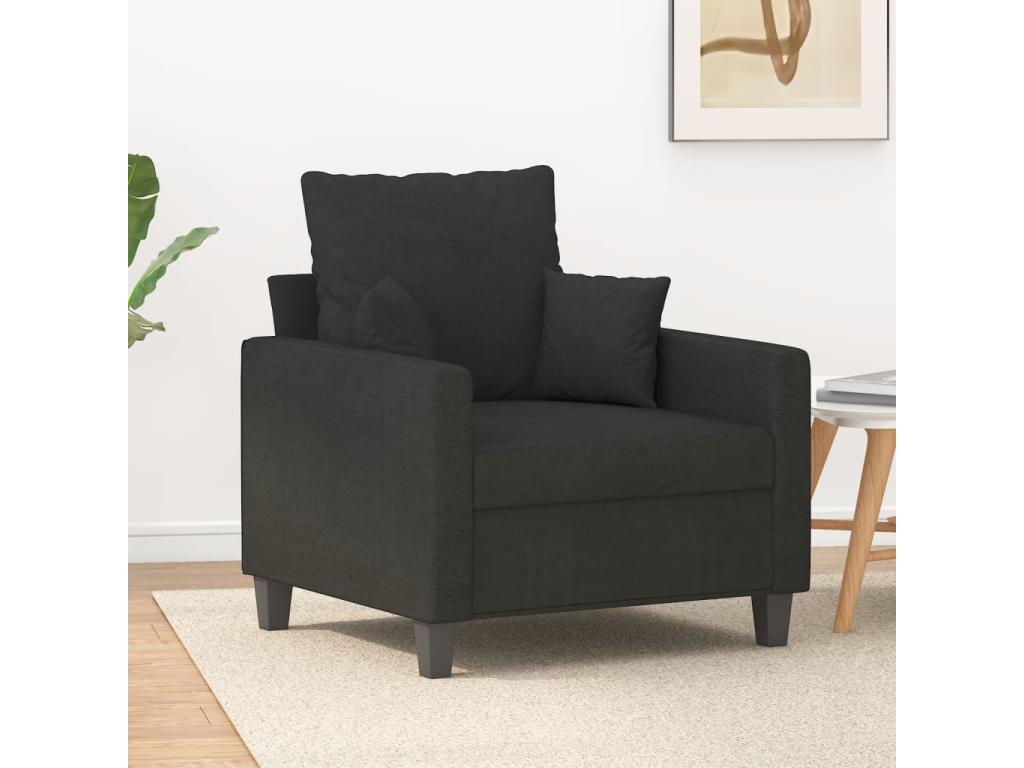 Sillón de tela negro 60 cm