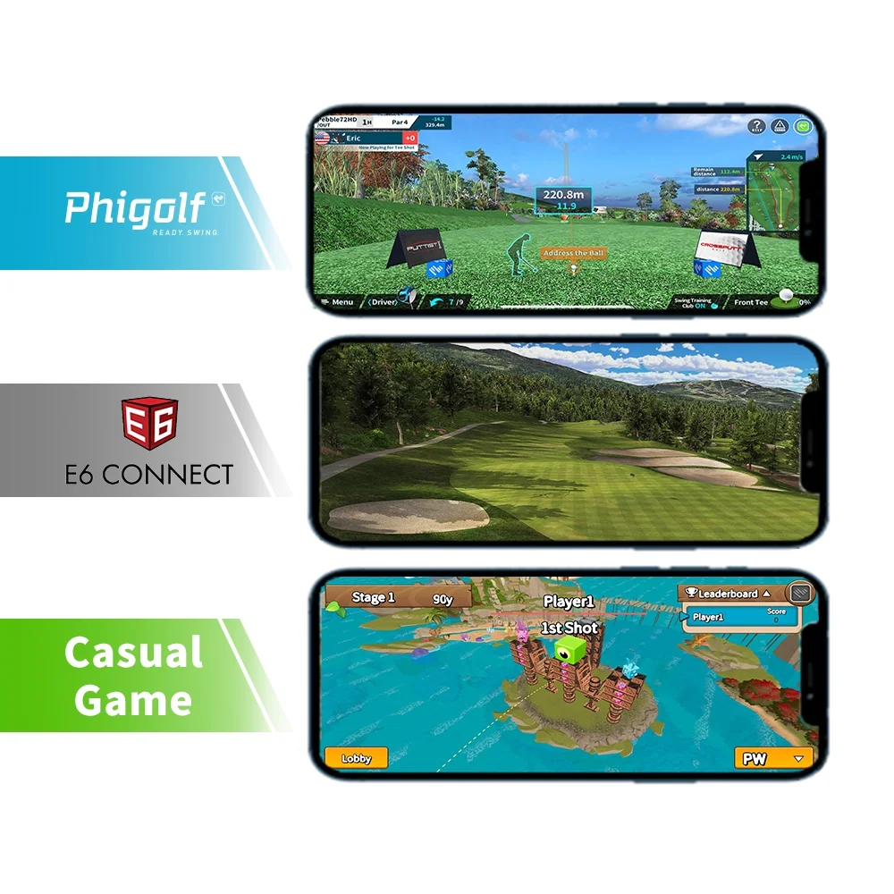 PHIGOLF Home Golf Game Simulator: Enjoy Interactive Golf with Motion Sensor & Swing Stick for Indoor & Outdoor Fun -C 38,000+ Courses Worldwide, Compatible with Android, iOS, App & E6 Connect - Image 7