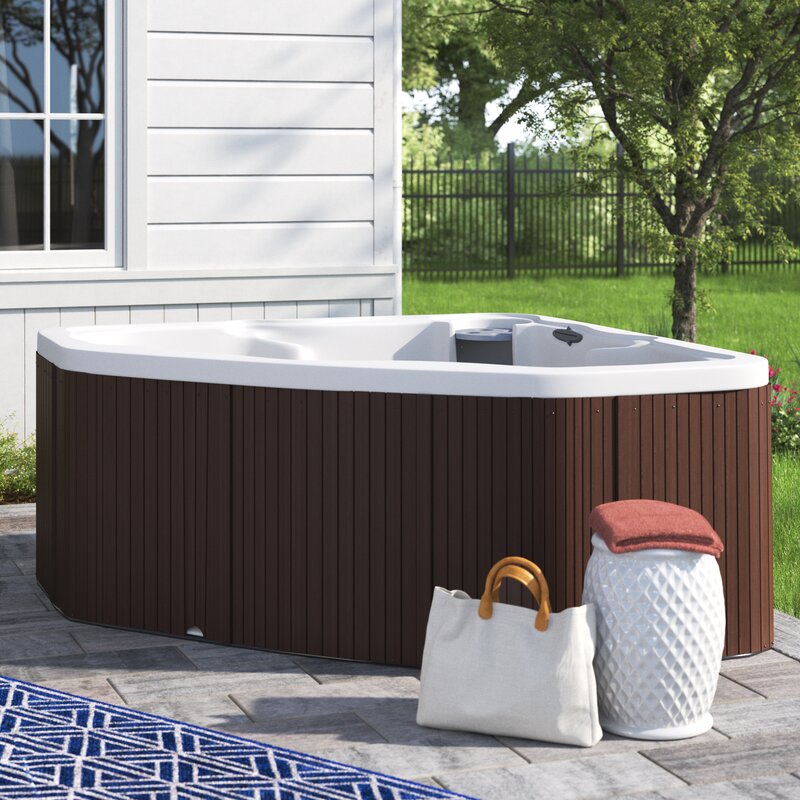 WAYFAIR Lifesmart Spas 3 - Person 17 - Jet Plug And Play Hot Tub With Ozonator In Espresso
