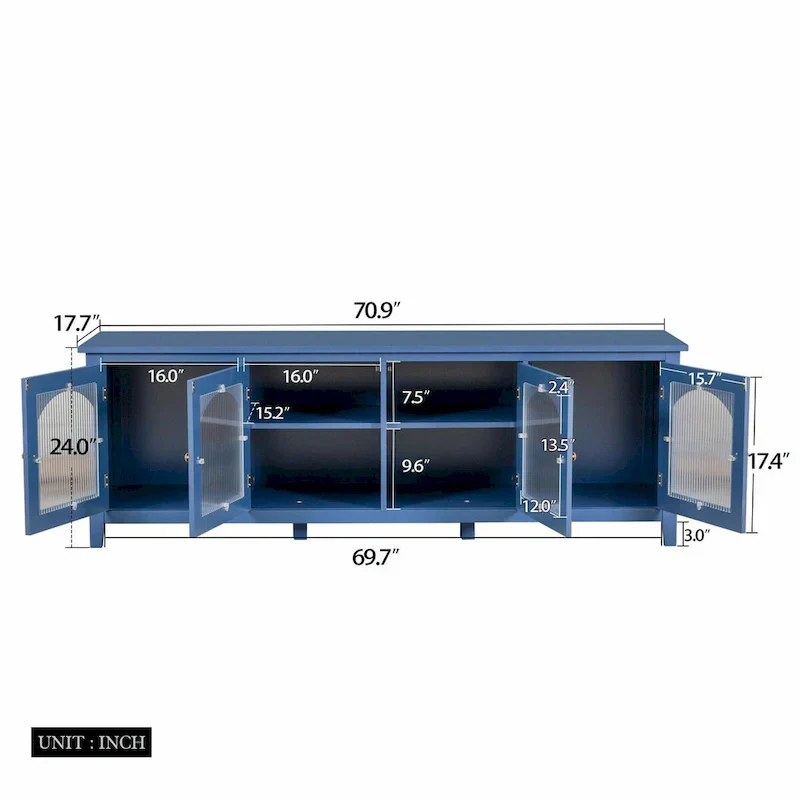 71-Inch Modern TV Cabinet Entertainment Center