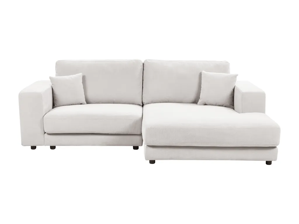 Sofá esquinero Boverdeco Tela Blanco crema Izquierda