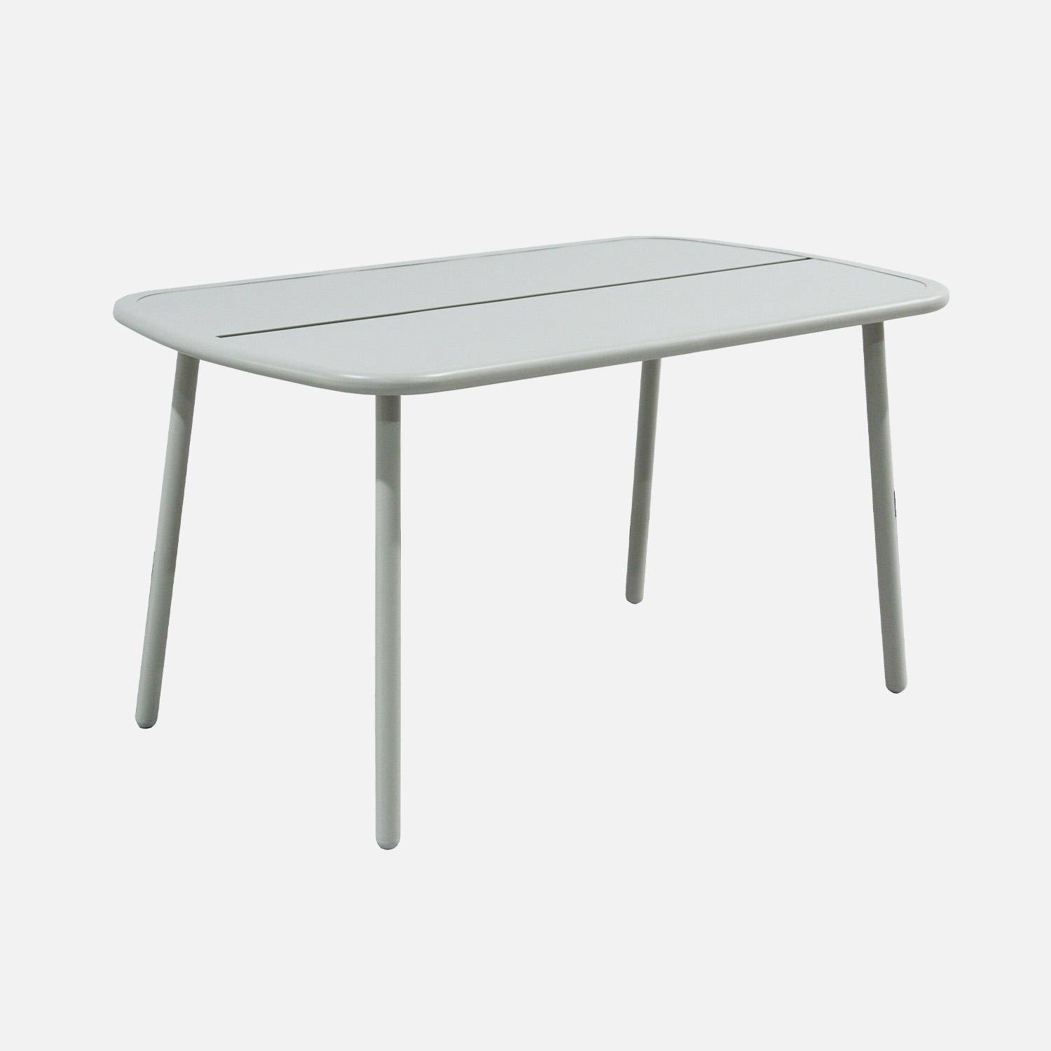 Avelia - Mesa de jardín de aluminio,  4-6 plazas