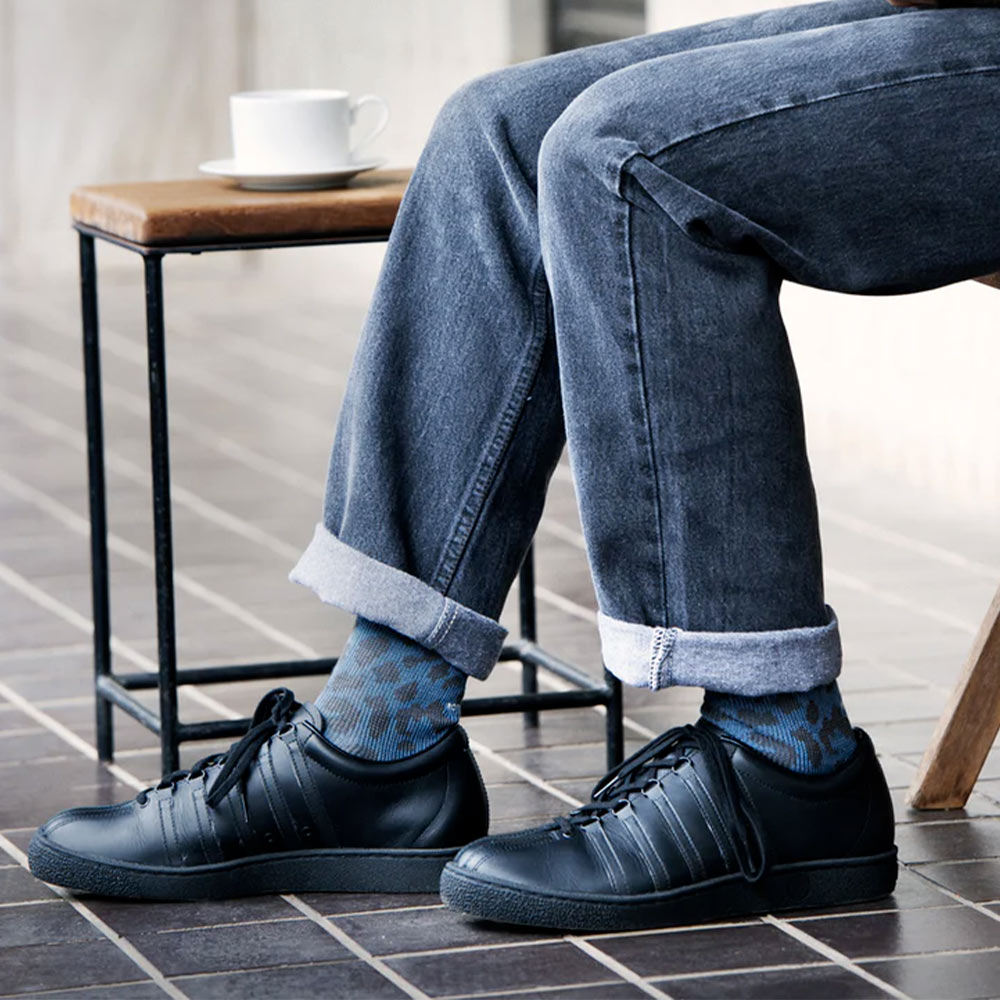 Rototo - Chaussettes Léopard - Bleu