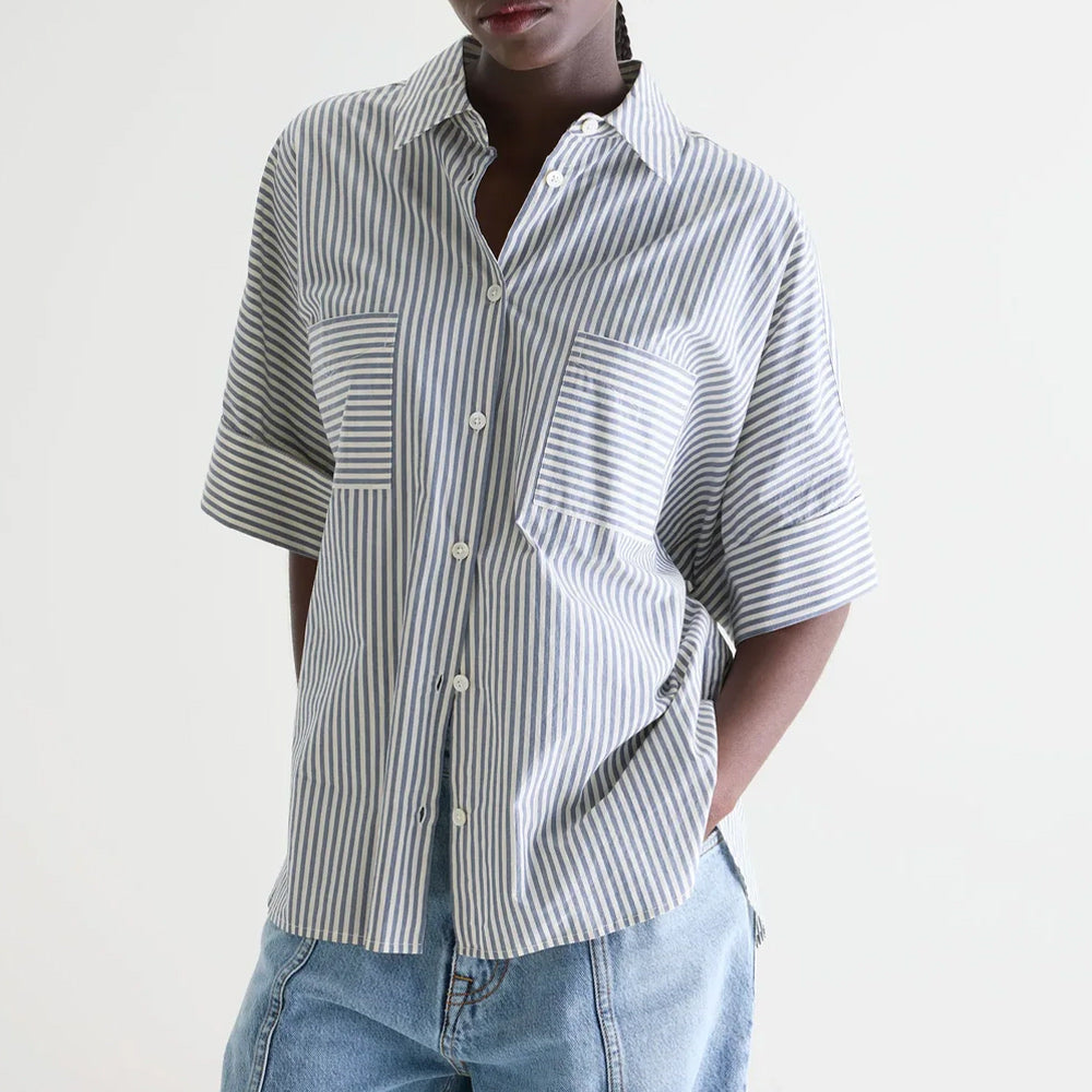 Bellerose - Chemise rayée Jay - Bleu