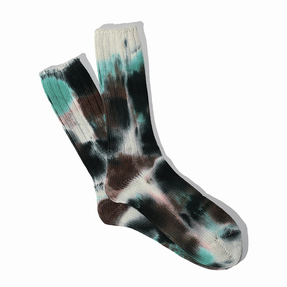 Anonymous ISM - Chaussettes Scatter Dye Crew - Bleu 32
