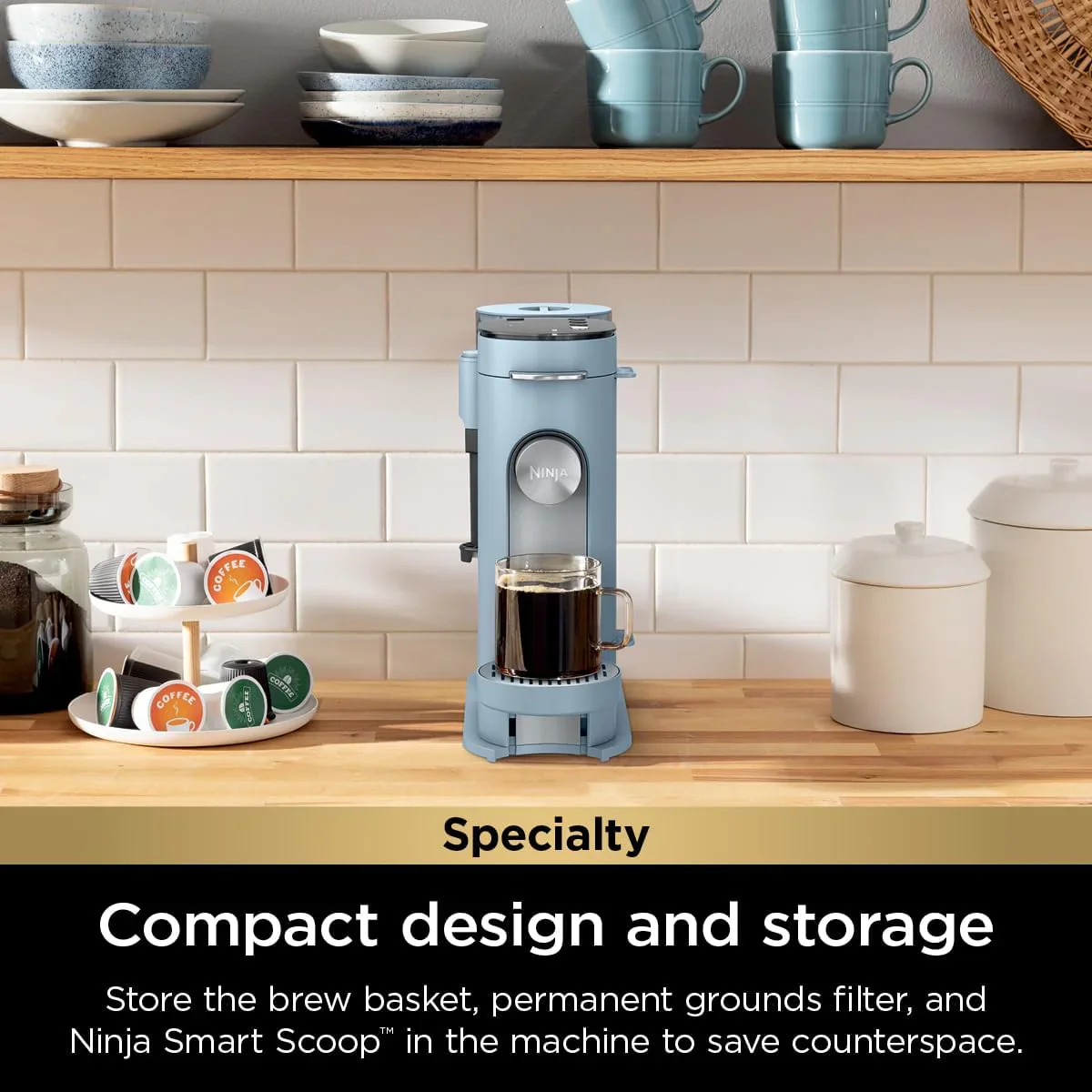 Ninja Coffee Maker Single Cup Brews with pods and grounds K-Cup compatible 4 brewing methods