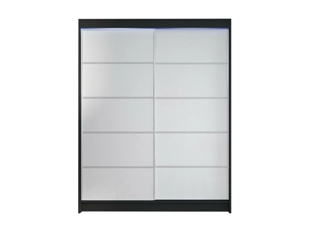Armario Jmmhogar 145 Blanco | Negro 200x150x58cm Puertas de armario - Correderas