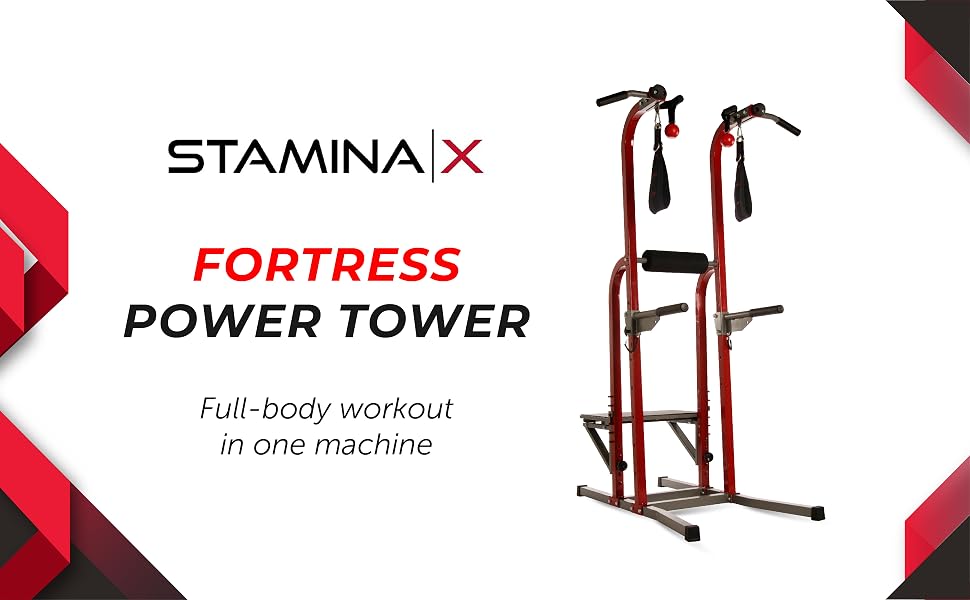Stamina, power tower, pull up bar station, pull up station, workout, home gym equipment