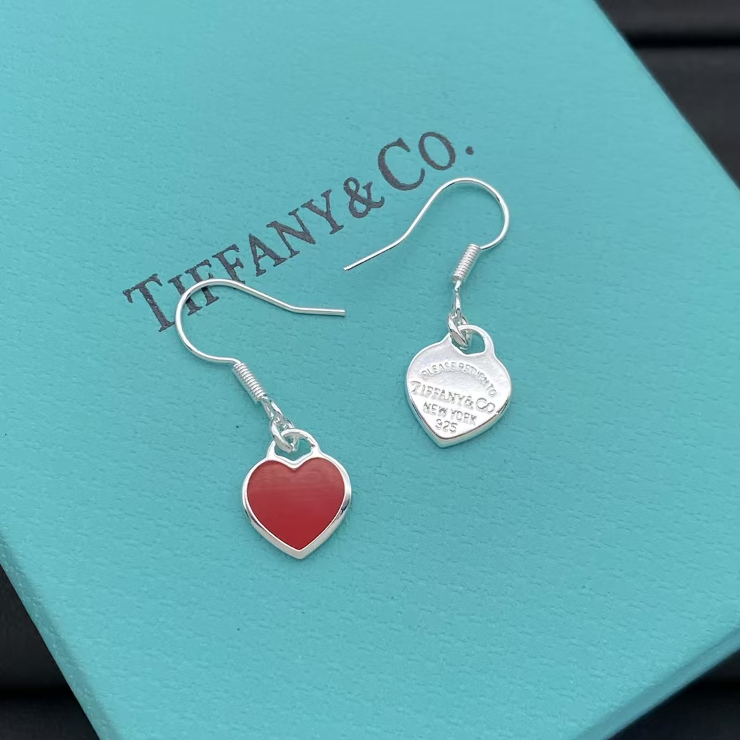 Tiffany Hook Heart Drop Earrings - Original Replica Club