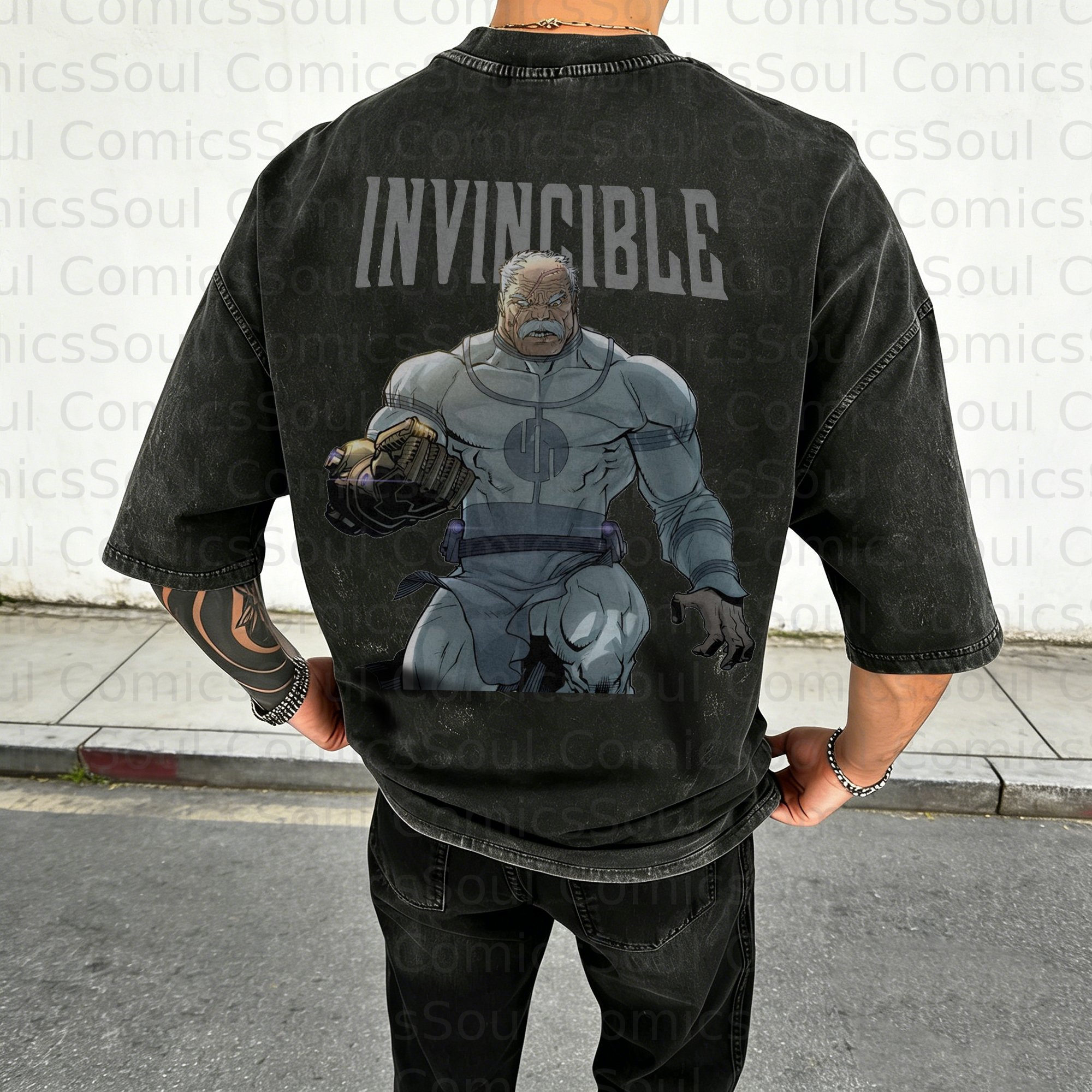 Unisex Anime Inspired Vintage Washed T-Shirt