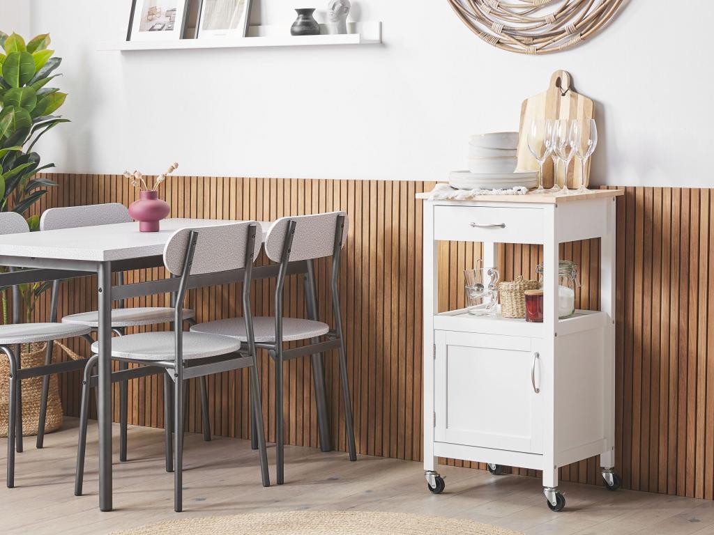 Carrito de cocina Tucasago/madera clara SIENA