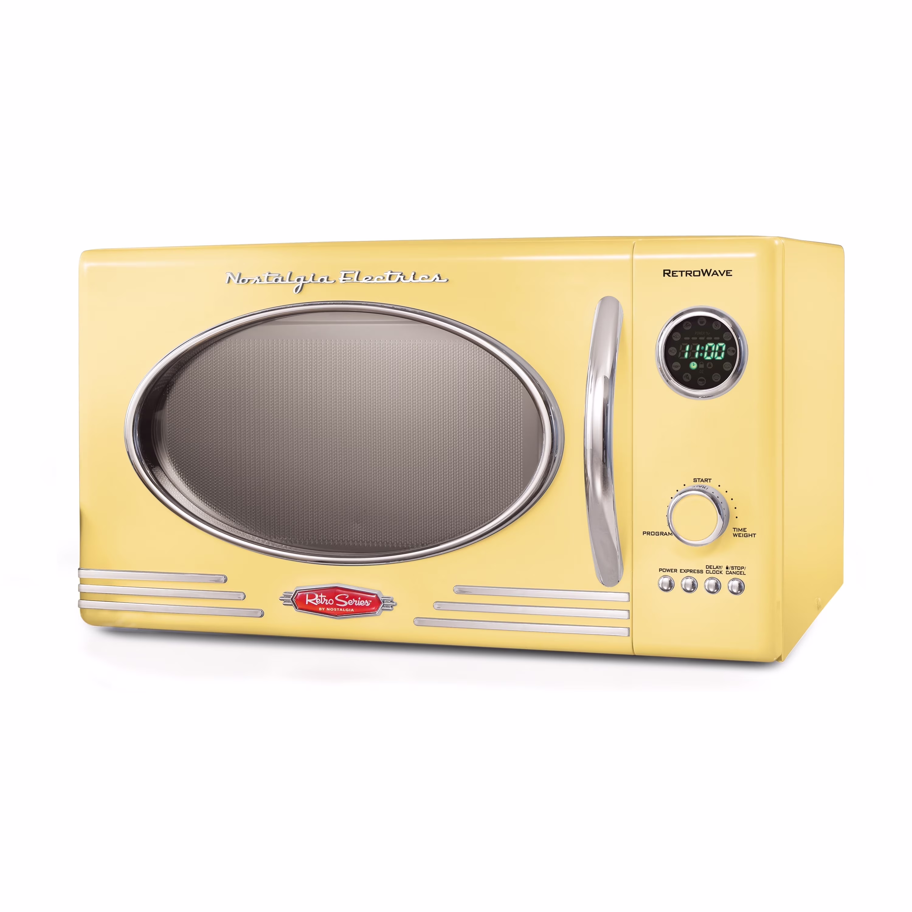 Nostalgia Retro Microwave for Countertop 0.9 cu ft Vintage Microwave, Ivory - Image 12