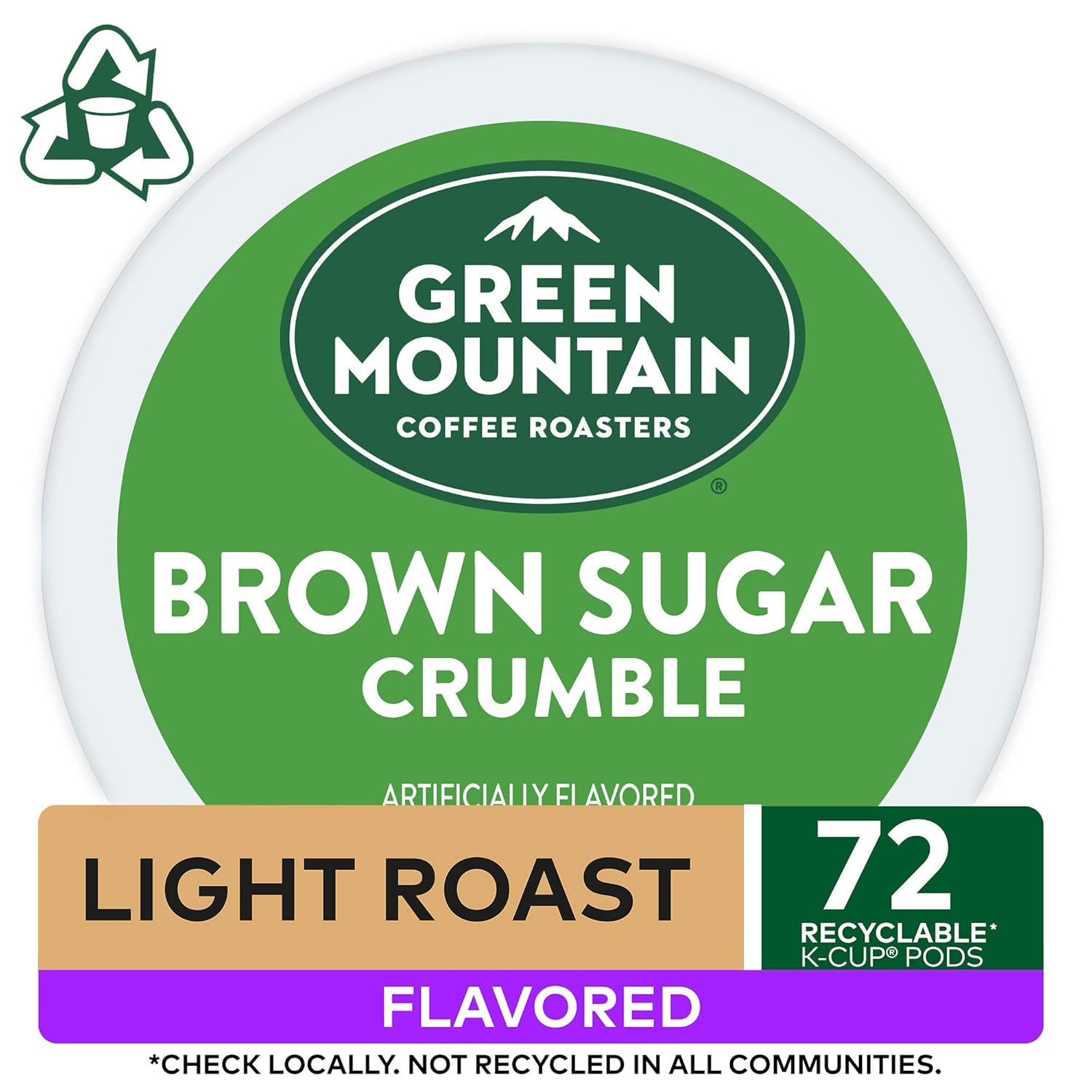 Green Mountain Coffee Roasters Brown Sugar Crumble Keurig Single-Serve K-Cup pods. Medium Roast Coffee. 72 Count