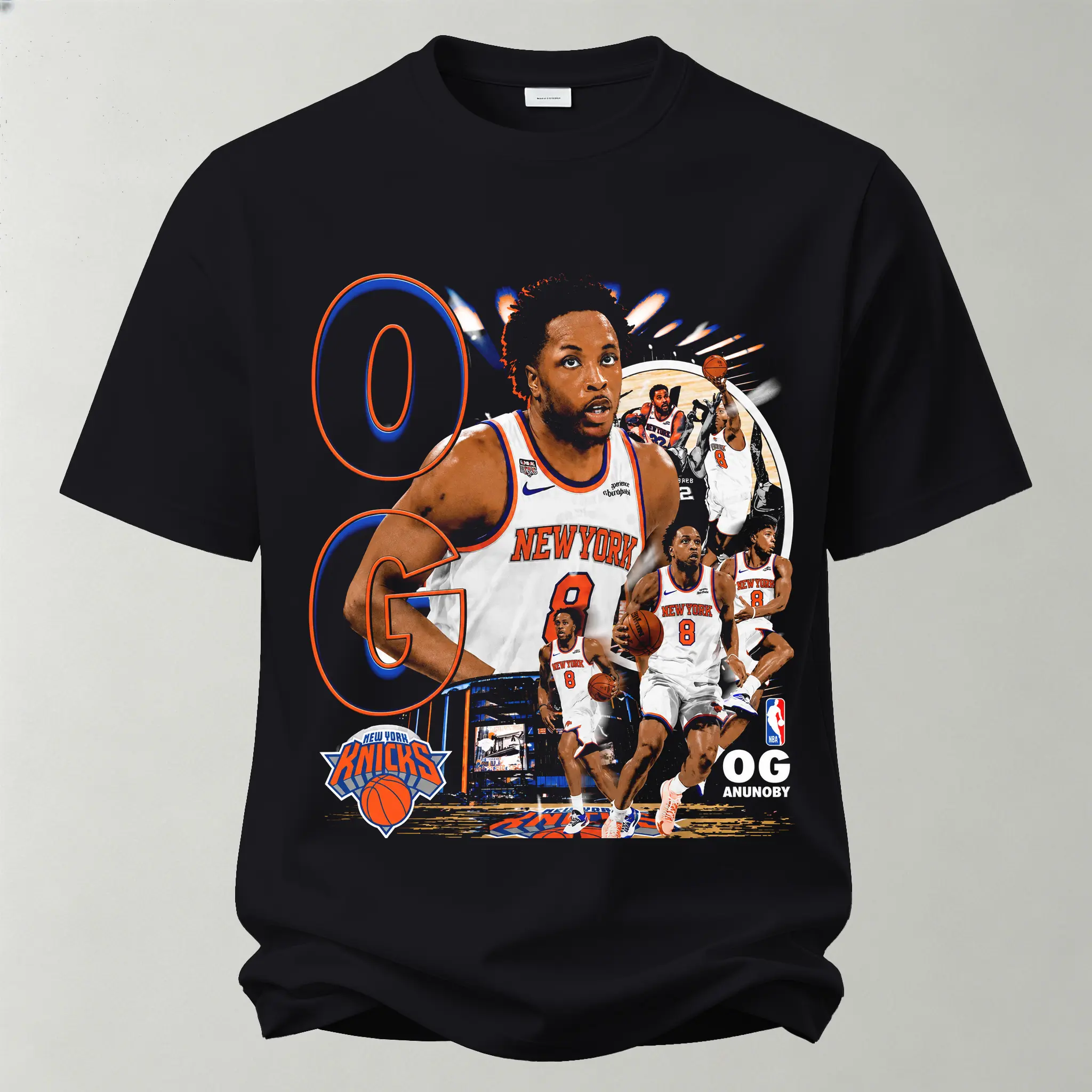 New York Knicks Player Photo Collage Printed Unisex Oversized T-shirt
