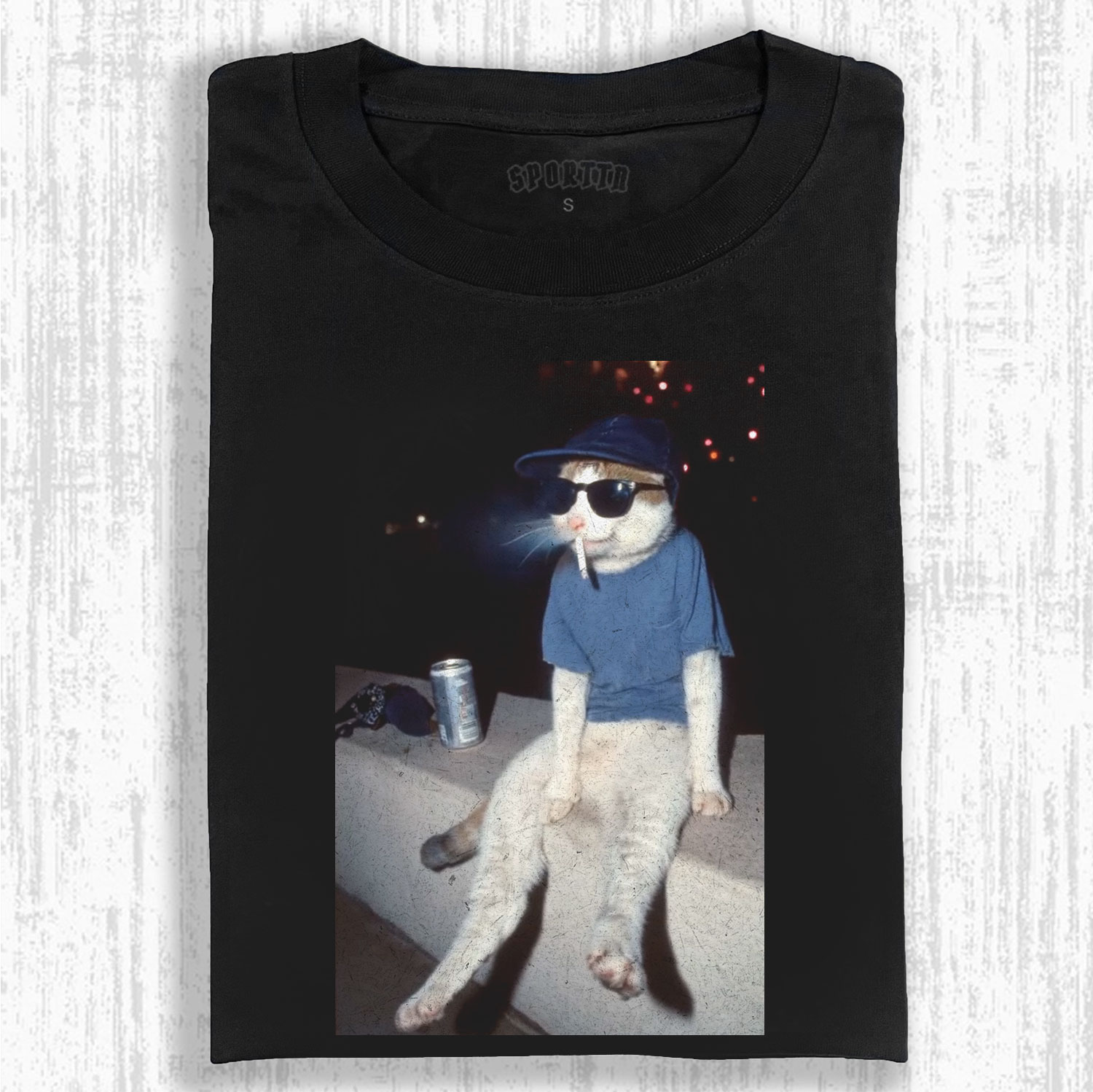 THE DRUNK COOL CAT T-SHIRT