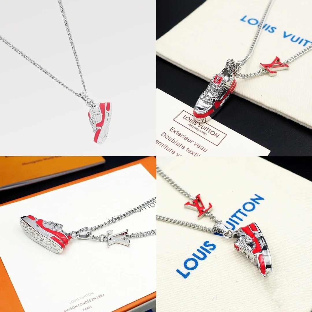 Louis Vuitton Shoe Sneaker Pendant Necklace - Original Replica Club