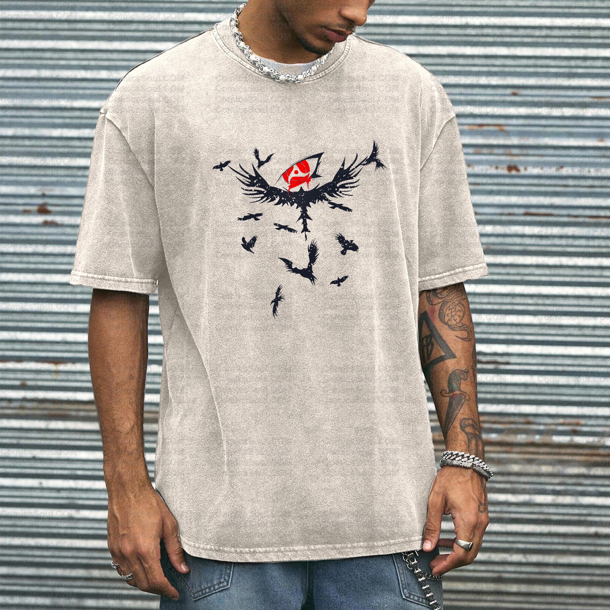 Printed Unisex Washed T-Shirt TeeThreads Sustain the Scene with Custom Apparel