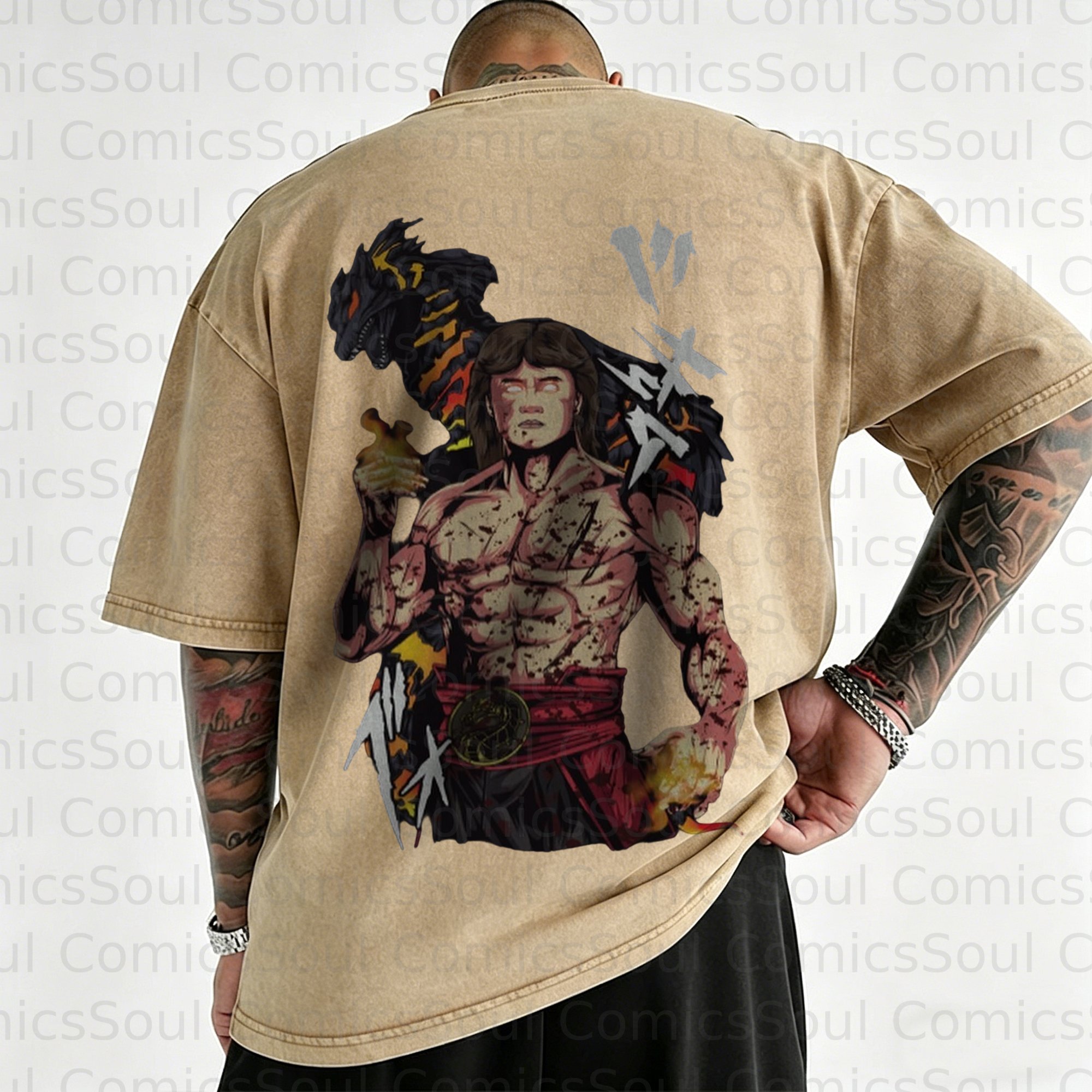 Unisex Anime Inspired Vintage Washed T-Shirt